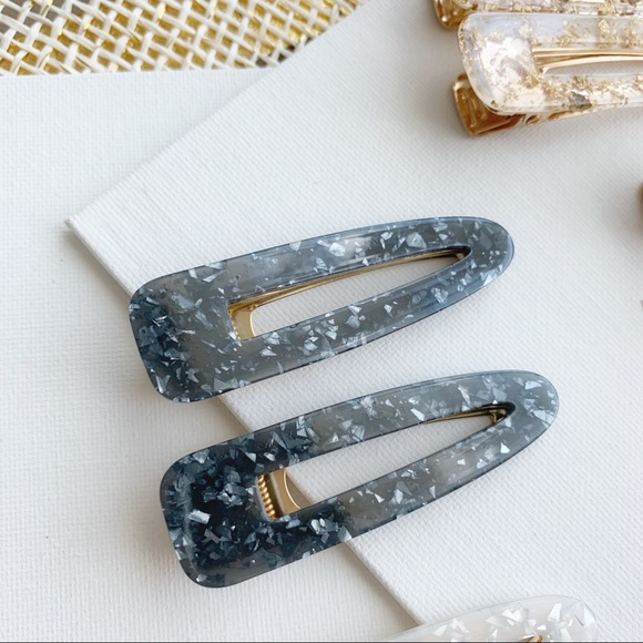 Tortoise resin pearl shell Hair Clip - Picture 2 of 4